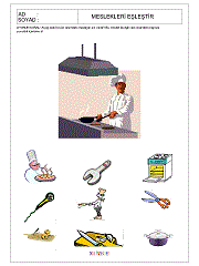 verilen meslek ile ilgili resimleri bul çalışmaları